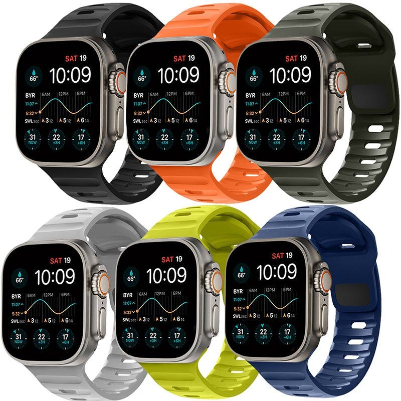 Sport Apple Watch Band Silicone Green Punk Gothic Y2K Iwatch Band Daily Wear Brithday Gift