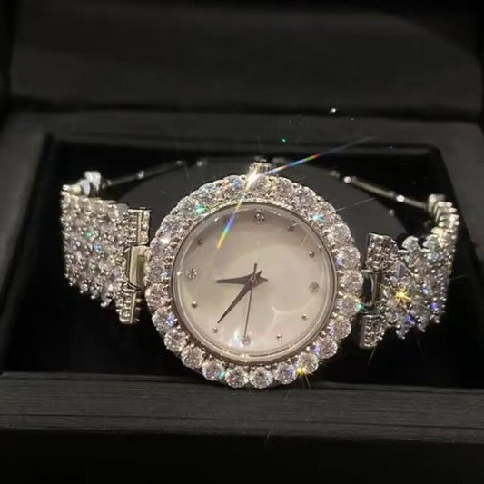 Luxury Diamond Women Watches Waterproof Silver Color For Women Lady Girl Daily Wear