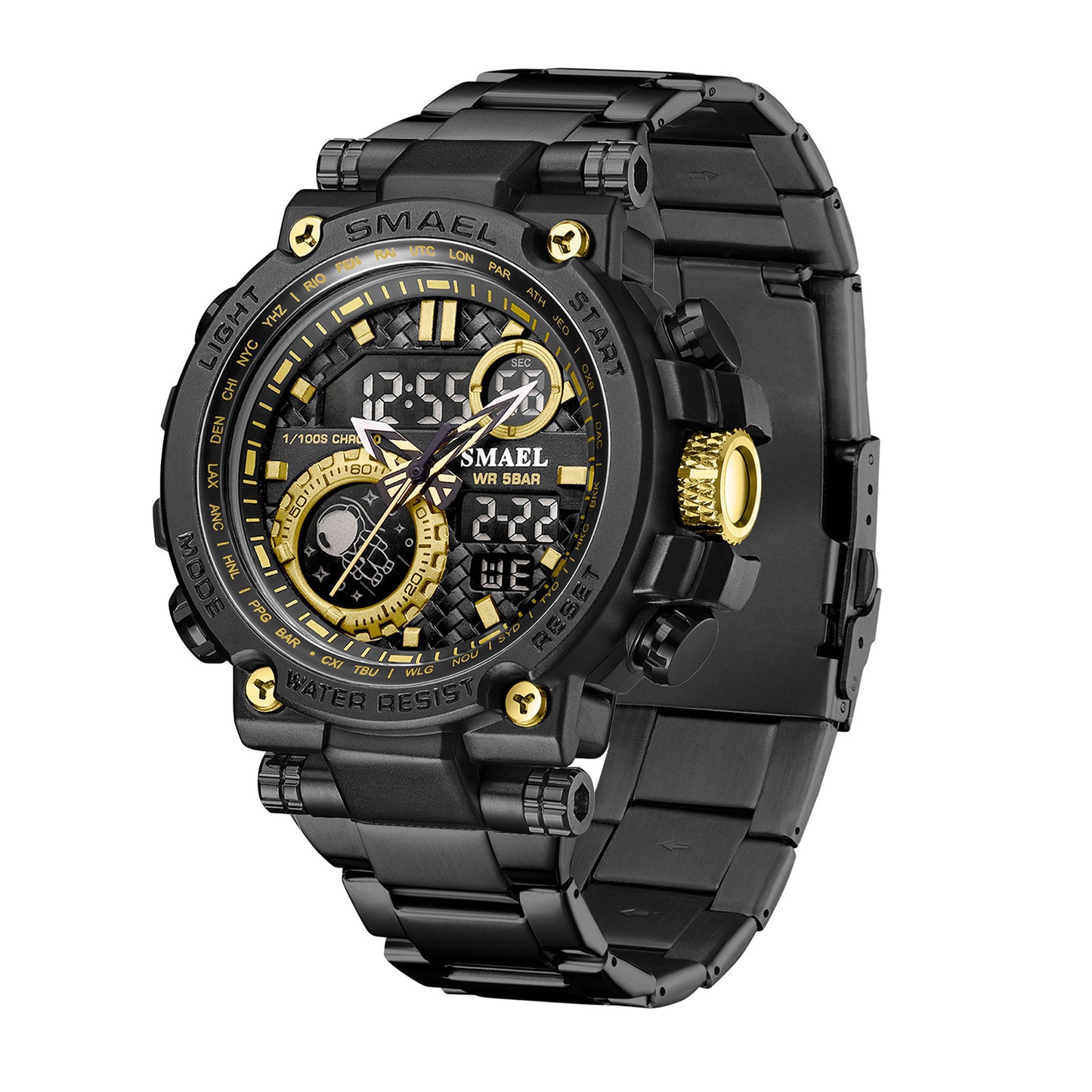 Luxury Men Sport Watches Waterproof Automatic Mechanical Wristwatch Y2K Gold Silver Black