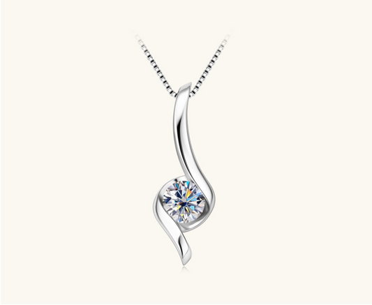 Custom GRA Moissanite Lab-Diamond Necklace Plated Gold 925 Silver For Women Daily Wear