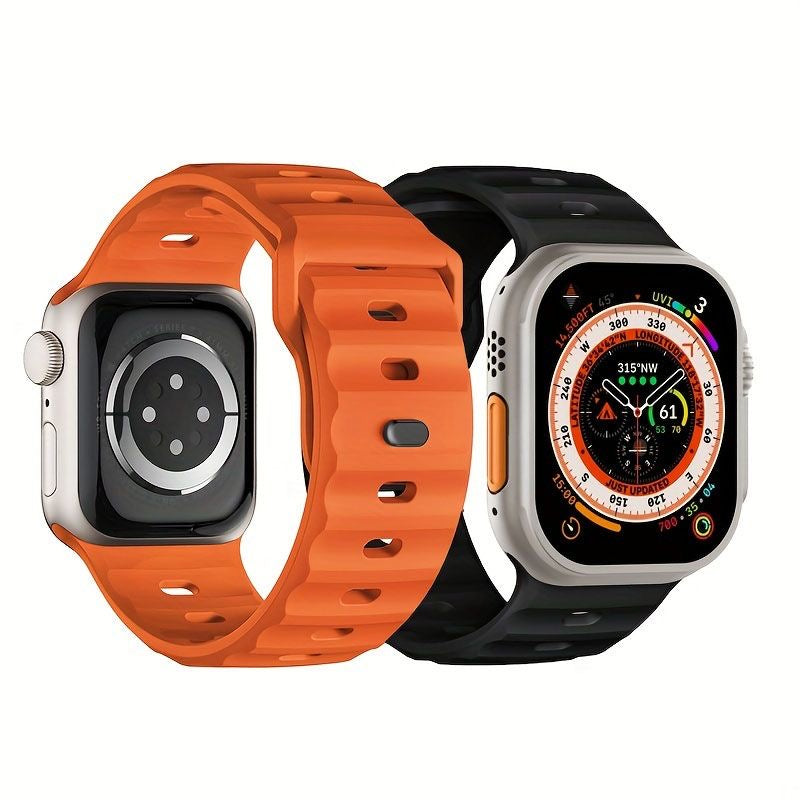 Sport Apple Watch Band Silicone Orange Punk Gothic Y2K Iwatch Band Daily Wear Brithday Gift