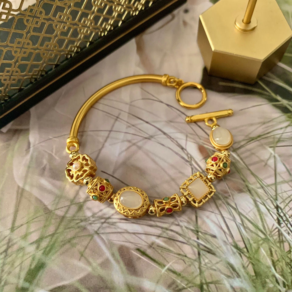 coco 18K Bracelet Bangle 18K Plated Gold Sterling Silver