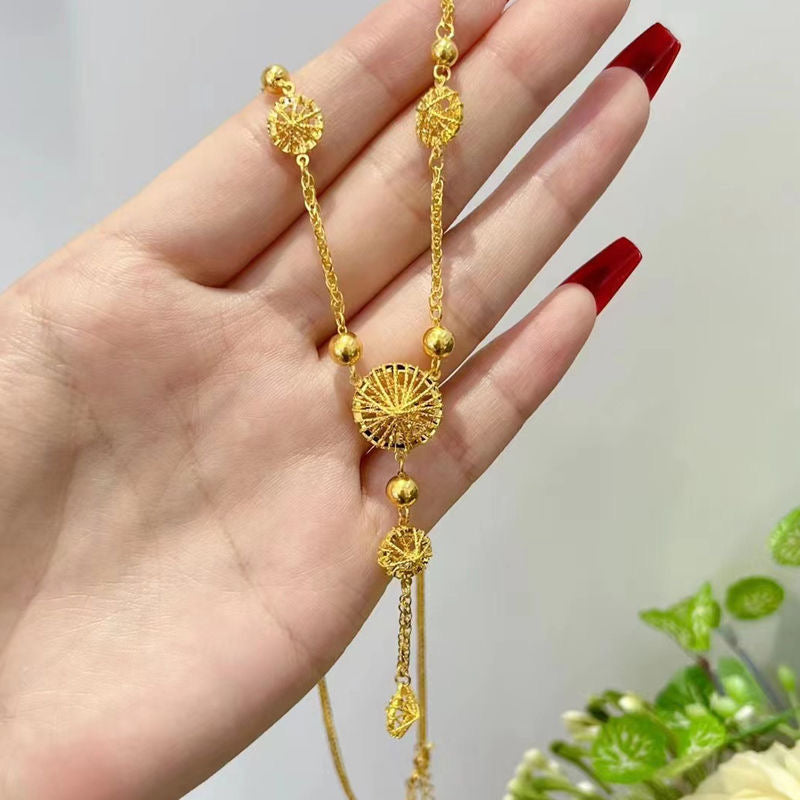 coco 18K Plated Gold Lucky Necklace Lucky For Women Daily Wear Waterproof