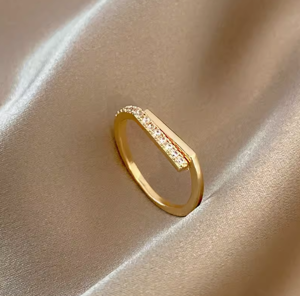 Coco 18k Gold Silver Engagement Wedding Ring Sterling Silver Lucky Rings