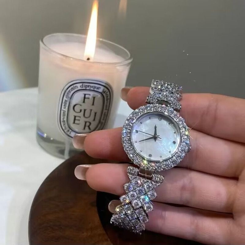 Luxury Diamond Women Watches Waterproof Silver Color For Women Lady Girl Daily Wear