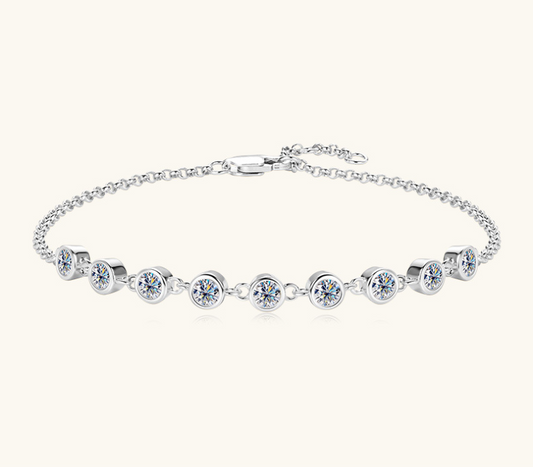 coco Custom GRA Moissanite Bracelet certificate Plated Gold Sterling Silver D VVS1 3EX Diamond