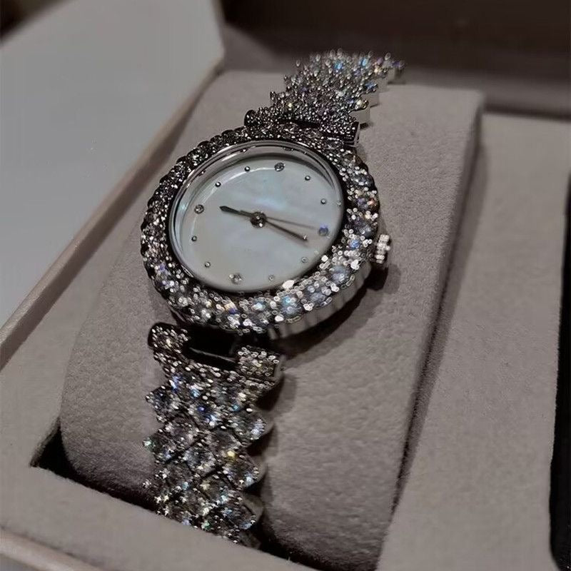 Luxury Diamond Women Watches Waterproof Silver Color For Women Lady Girl Daily Wear