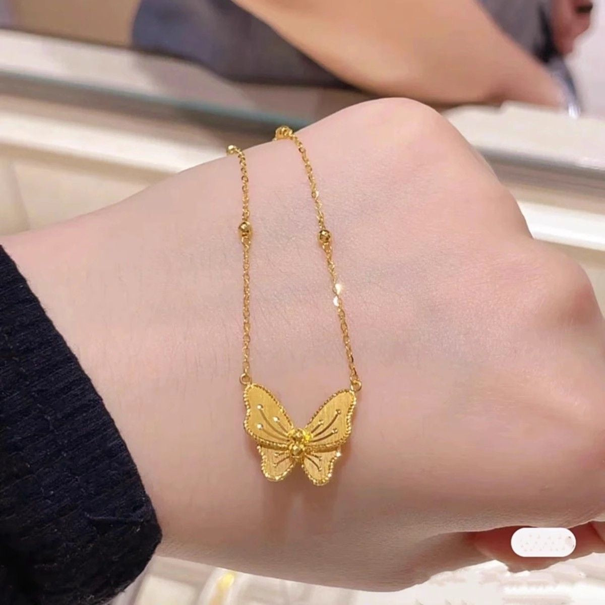 coco 18K Plated Gold Lucky butterfly Necklace Lucky For Women Daily Wear Waterproof