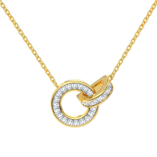 coco 18K Plated Gold zircon Necklace Lucky For Women Daily Wear Waterproof AlhambraFour-leaf clover