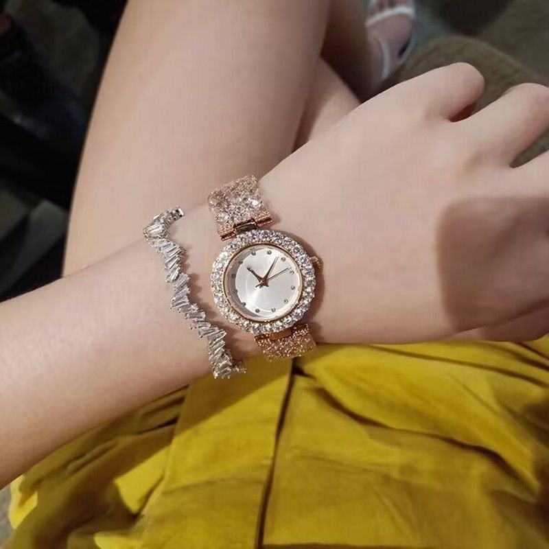 Luxury Diamond Women Watches Waterproof Rose Gold Color