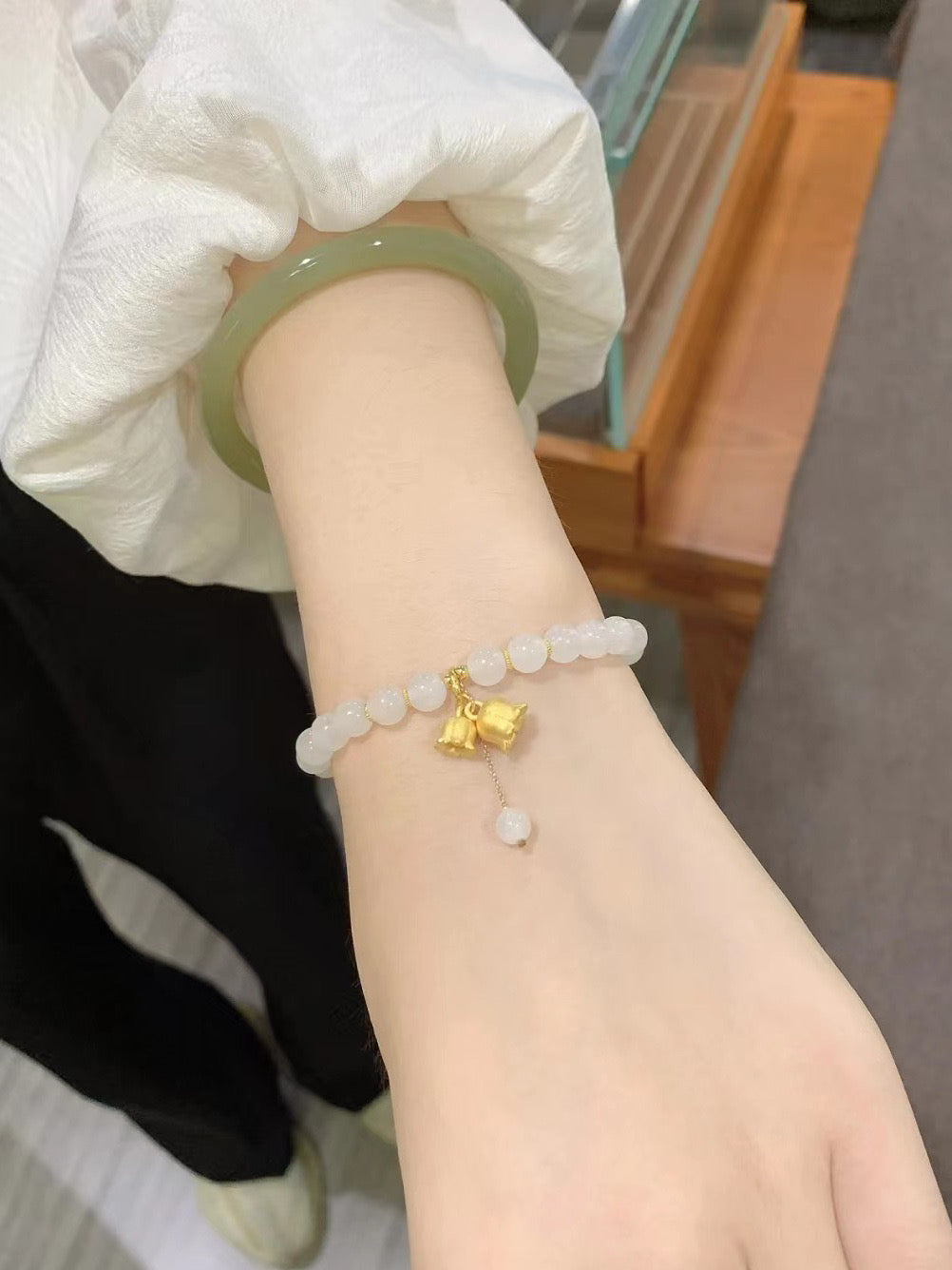 coco 18K Bracelet Bangle 18K Plated Gold Sterling Silver