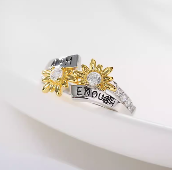 Coco 18k Gold Silver Engagement Wedding Ring Sterling Silver Lucky Rings ForeverLove