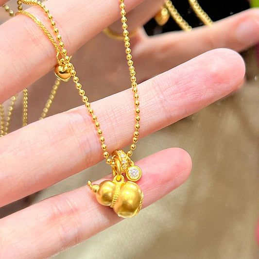 coco 18K Plated Gold Lucky Necklace Lucky For Women Daily Wear Waterproof