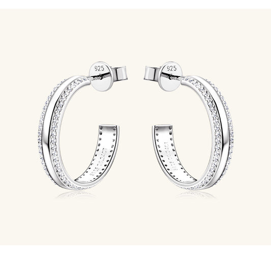 coco Custom GRA Moissanite Earring certificate Star Plated Gold Sterling Silver Dropping Hoop D VVS1 3EX Diamond