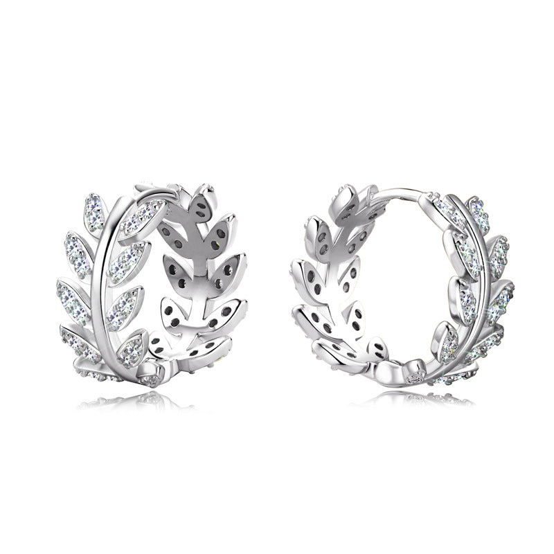 coco Custom GRA Moissanite Earring certificate Plated Gold Sterling Silver Dropping Hoop D VVS1 3EX Diamond