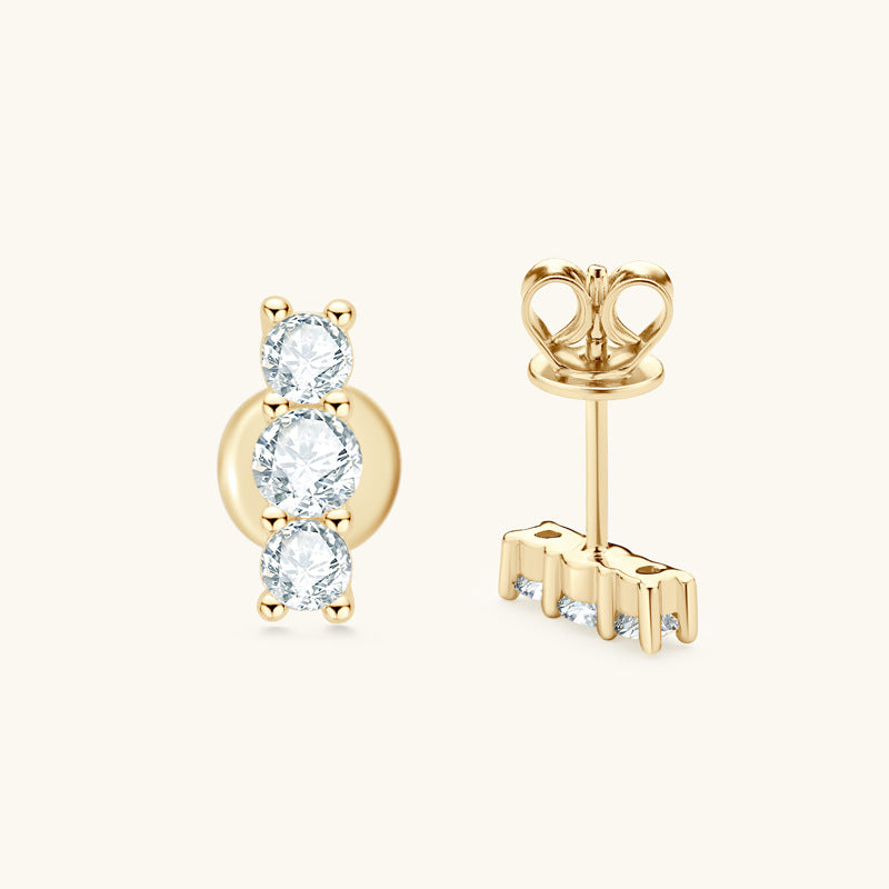 coco Custom GRA Moissanite Earring certificate Star Plated Gold Sterling Silver Dropping Hoop D VVS1 3EX Diamond