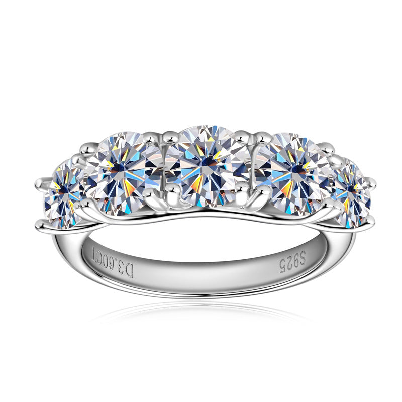 Custom Names Moissanite Engagement Forever Ring Sterling Silver 3.6CT Bezel  D VVS1 3EX