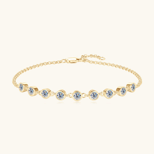 coco Custom GRA Moissanite Bracelet certificate Plated Gold Sterling Silver D VVS1 3EX Diamond