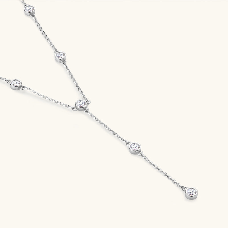 Custom GRA Moissanite Lab-Diamond Necklace Plated Gold 925 Silver For Women Cushion Cut Daily Wear