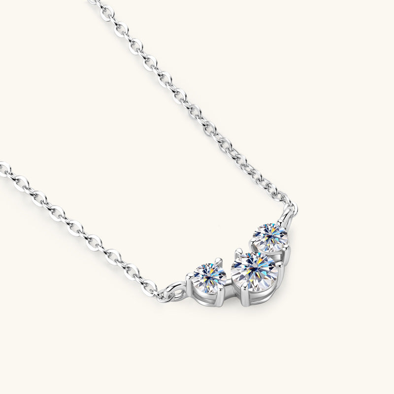 Custom GRA Moissanite Lab-Diamond Necklace Plated Gold 925 Silver For Women Cushion Cut Daily Wear