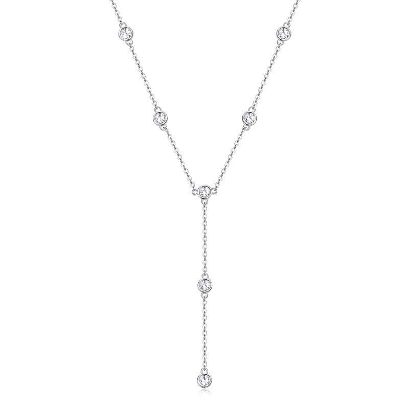 Custom GRA Moissanite Lab-Diamond Necklace Plated Gold 925 Silver For Women Cushion Cut Daily Wear