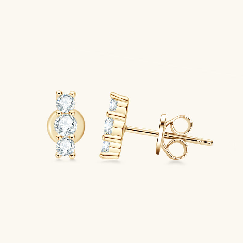 coco Custom GRA Moissanite Earring certificate Star Plated Gold Sterling Silver Dropping Hoop D VVS1 3EX Diamond