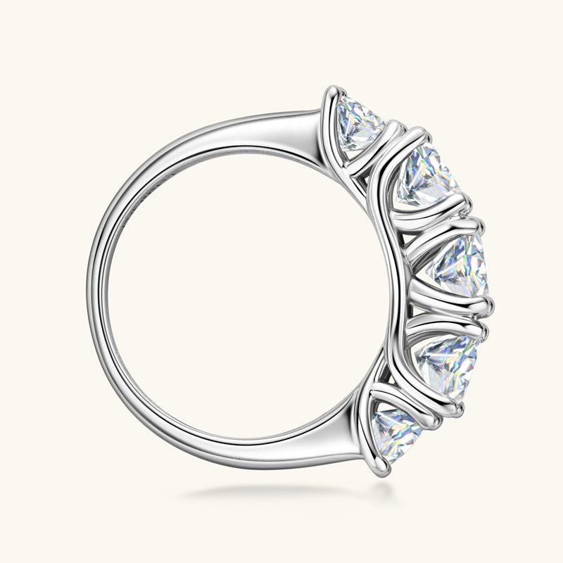 Custom Names Moissanite Engagement Forever Ring Sterling Silver 3.6CT Bezel  D VVS1 3EX