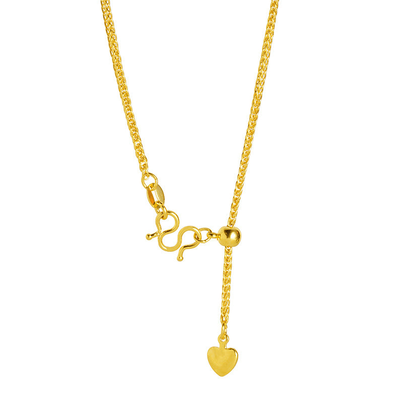 coco 18K Plated Gold Lucky Necklace Lucky For Women Daily Wear Waterproof Heart