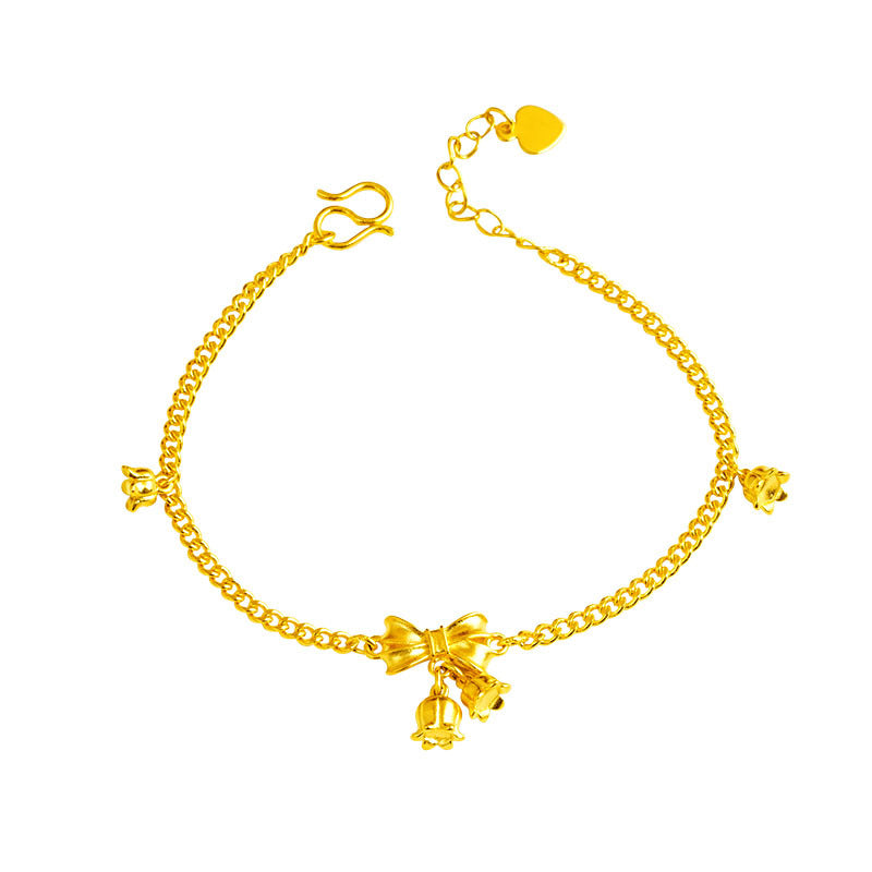 coco 18K Plated Gold Lucky Necklace Bracelet Lucky For Women Daily Wear Waterproof