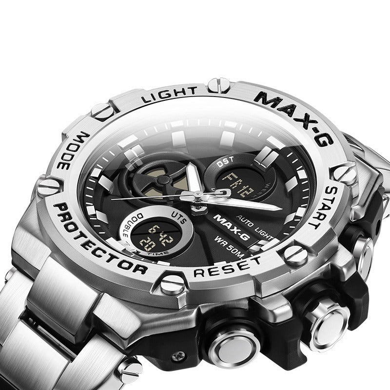 Luxury Men Sport Watches Waterproof Automatic Mechanical Wristwatch Y2K Gold Silver