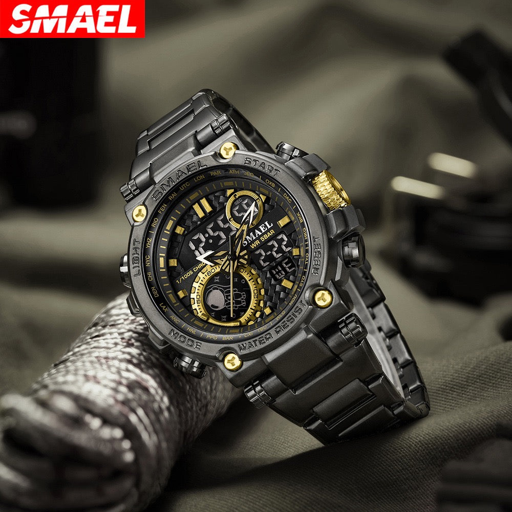 Luxury Men Sport Watches Waterproof Automatic Mechanical Wristwatch Y2K Gold Silver Black