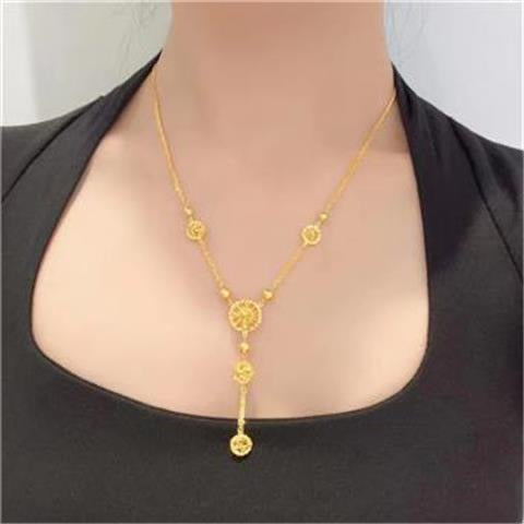 coco 18K Plated Gold Lucky Necklace Lucky For Women Daily Wear Waterproof