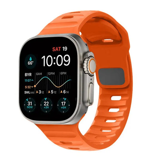 Sport Apple Watch Band Silicone Orange Punk Gothic Y2K Iwatch Band Daily Wear Brithday Gift