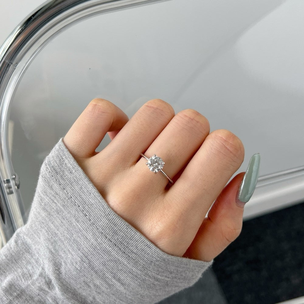 Coco zircon 18K Engagement Wedding Ring Plated Gold Sterling Silver Lucky Rings Brithday Stone