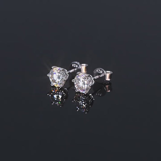 Custom certificate Moissanite Earring certificate GRA Ring Plated Gold Sterling Silver D VVS1 3EX